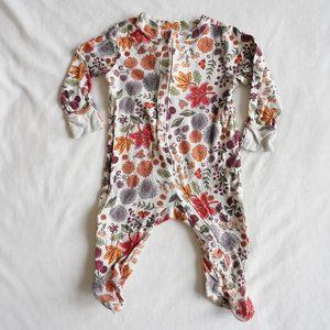 Old Navy Baby Girl Unisex Printed 2-Way-Zip 3-6 Month Footed One-Piece